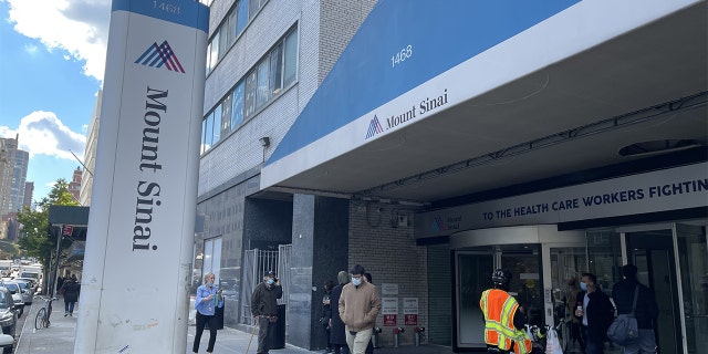 A view of Mount Sinai hospital as Fener Greek Patriarch Bartholomew hospitalized in New York, on Nov. 3, 2021. 