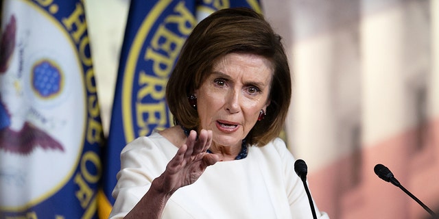 U.S. House Speaker Nancy Pelosi, a Democrat from California, speaks during a news conference.