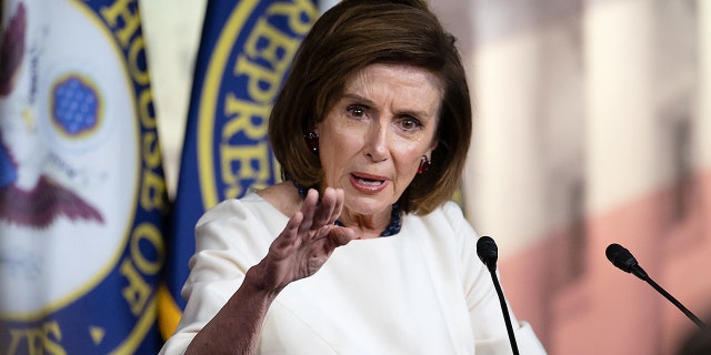 U.S. House Speaker Nancy Pelosi, a Democrat from California, speaks during a news conference.