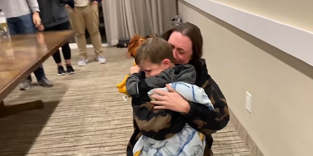 Noah Clare was reunited with his mother, Amanda Leigh Ennis, in Orange County, Calif., after he went missing in Tennessee on Nov. 6.