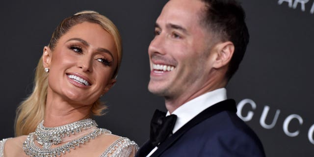 Paris Hilton is spending her first Valentine's Day as a wife.