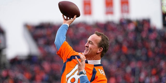 Peyton Manning is known for being one of the greatest quarterbacks of all time. He threw a football during his Denver Broncos Ring of Honor induction during halftime an NFL football game against the Washington Football Team, Sunday, Oct. 31, 2021, in Denver.