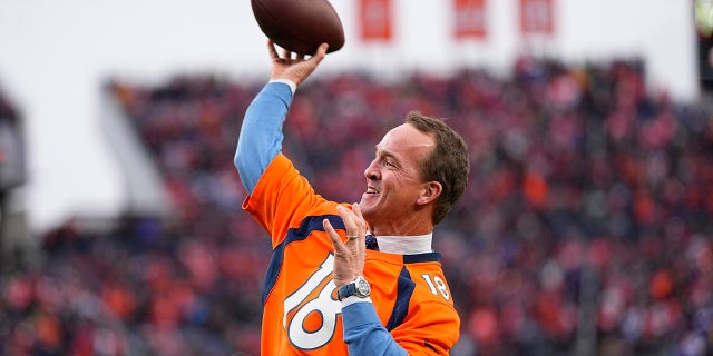 Peyton Manning is known for being one of the greatest quarterbacks of all time. He threw a football during his Denver Broncos Ring of Honor induction during halftime an NFL football game against the Washington Football Team, Sunday, Oct. 31, 2021, in Denver.