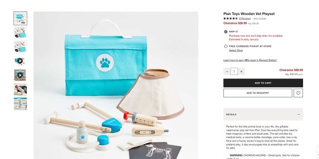 Plan Toys Wooden Veterinary Playset