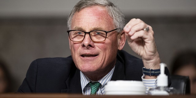 Senator Richard Burr, a Republican from North Carolina and ranking member of the Senate Health, Education, Labor, and Pensions Committee, speaks during a hearing in Washington, D.C., U.S., on Thursday, Nov. 4, 2021.