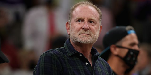 Phoenix Suns and Mercury owner Robert Sarver attends Game Two of the 2021 WNBA Finals at Footprint Center on October 13, 2021 in Phoenix, Arizona. The Mercury defeated the Sky 91-86 in overtime.