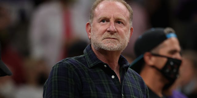 Phoenix Suns and Mercury owner Robert Sarver attends Game Two of the 2021 WNBA Finals at Footprint Center on October 13, 2021 in Phoenix, Arizona. The Mercury defeated the Sky 91-86 in overtime.
