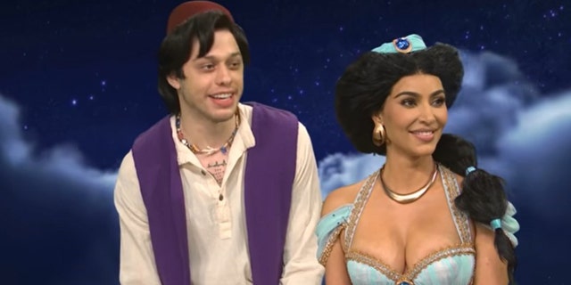 Kardashian first sparked romance rumors with Pete Davidson after appearing on "Saturday Night Live."