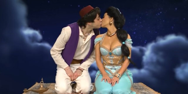 Kardashian and Davidson first dropped hints at their flirtation during the reality star's appearance on 'Saturday Night Live.' The two even shared a kiss during the 'Aladdin' skit.