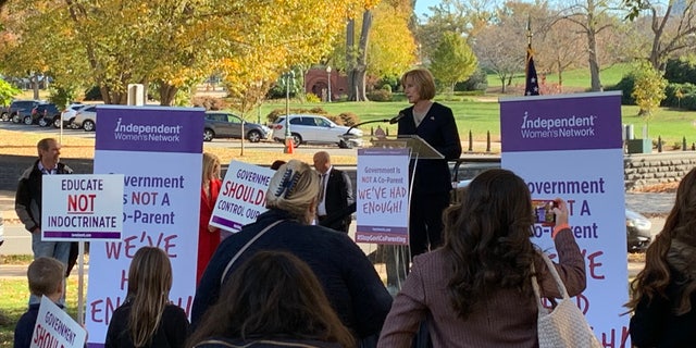 Crowd gathers for Independent Women's Network rally on Capitol Hill Nov. 16, 2021, in Washington, D.C.
