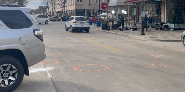The parade route one day after the deadly assault.