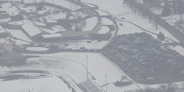 An aerial view of Oxford High School, which has about 1,800 students. 