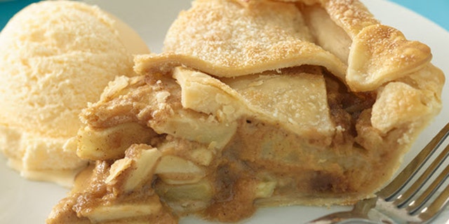 Skippy’s peanut butter apple pie will please a crowd.