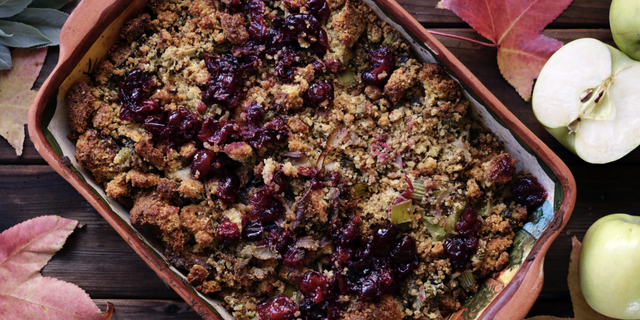 This "challah-day" stuffing from Bonnie Taub-Dix reigns supreme on her Thanksgiving menu.