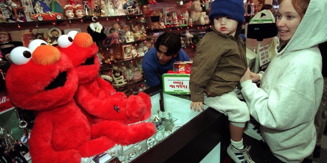 In 1996, TYCO released Tickle Me Elmo. (Photo by Ken Lubas/Los Angeles Times via Getty Images)