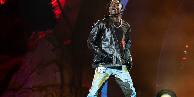 Travis Scott performs at Day 1 of the Astroworld Music Festival at NRG Park on Friday, Nov. 5, 2021, in Houston.