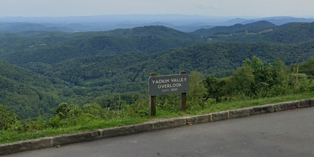 Calderon was found near the Yadkin Valley Overlook, according to the National Park Service. (Google Maps)