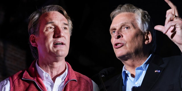 Virginia Republican Glenn Youngkin, left, emphasized a campaign approach that differed from Democrat Terry McAulifees.