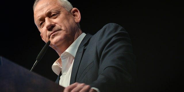 Benny Gantz, leader of Blue and White political party, during an election campaign event in Yahalom Theatre, Ramat Gan, near Tel Aviv.