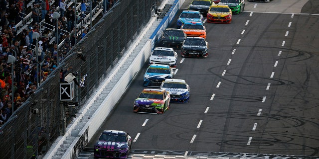 Busch and Keselowski were vying for second and third place as Alex Bowman crossed the finish line to win.