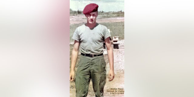 Richard Pecci at 20 years old, in Tay Ninh, Vietnam, in 1967.