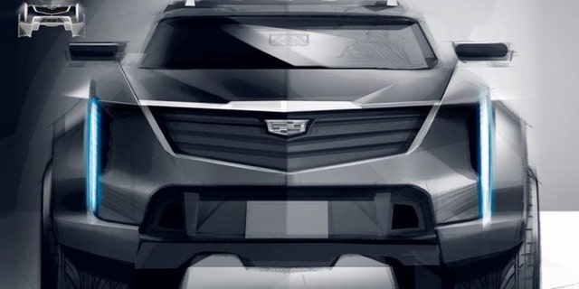 GM's design office posted this sketch of a possible look for future Cadillac SUVs on its Instagram account in 2020.