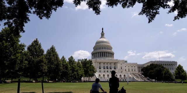 Visitors on the lawn of the U.S. Capitol in Washington, D.C. in July. Recently, Democrats have been debating over the social spending package.