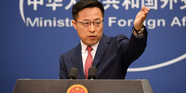 Chinese Foreign Ministry spokesman Zhao Lijian takes a question at the daily media briefing in Beijing on April 8, 2020. The spokesman said he was not sure of the details of Hsu's case though he reiterated that the country handled matters according to set rules.