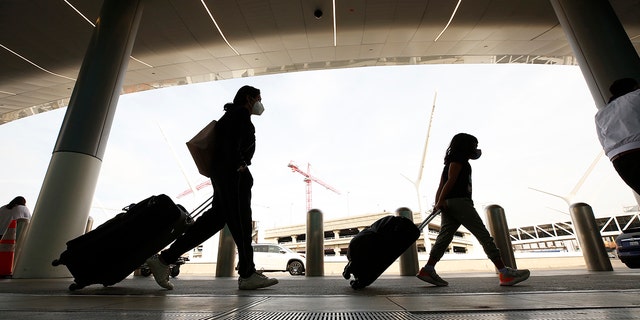 travelers at LAX