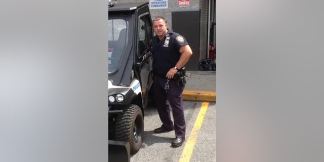 Queens Officer Demitrios Raptis, who was attacked in 2008 by alleged serial cop-assaulter Isus Thompson.