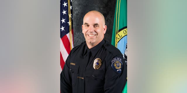 Officer Donavan Heavener was shot in the abdomen while trying to stop a burglary in progress on Sunday morning.