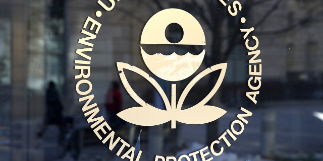 The U.S. Environmental Protection Agency's (EPA) logo is displayed on a door at its headquarters on March 16, 2017 in Washington, DC. U.S. 