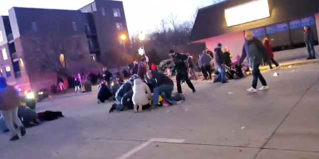 The aftermath of a deadly Christmas parade in Waukesha, Wisconsin, Nov. 21, 2021.