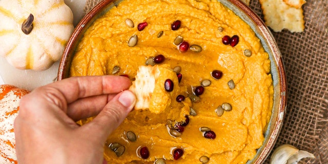 It’s fall, which means it’s time to break out the pumpkin foods -- including pumpkin hummus. (Emily Eggers/legallyhealthyblonde.com)