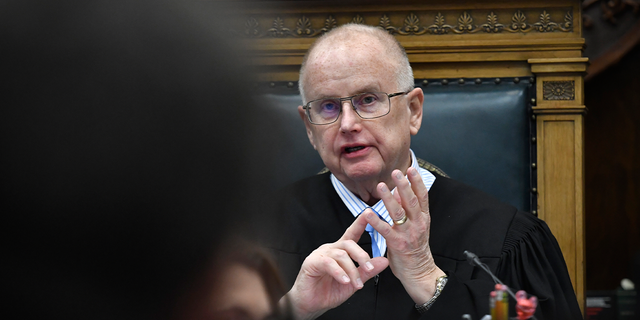 KENOSHA, WISCONSIN - NOVEMBER 17: Judge Bruce Schroeder speaks to the attorneys about how the jury will view evidence as they deliberate during Kyle Rittenhouse's trial at the Kenosha County Courthouse on November 17, 2021 in Kenosha, Wisconsin. (Photo by Sean Krajacic - Pool/Getty Images)