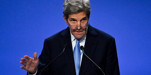 Kerry speaks during the COP26 climate change conference in 2021. Kerry has been tasked with overseeing and crafting U.S. global climate policy and negotiations.