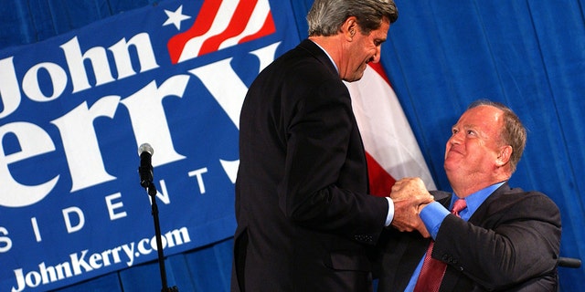 Sen. John Kerry and Former Georgia Sen. Max Cleland.