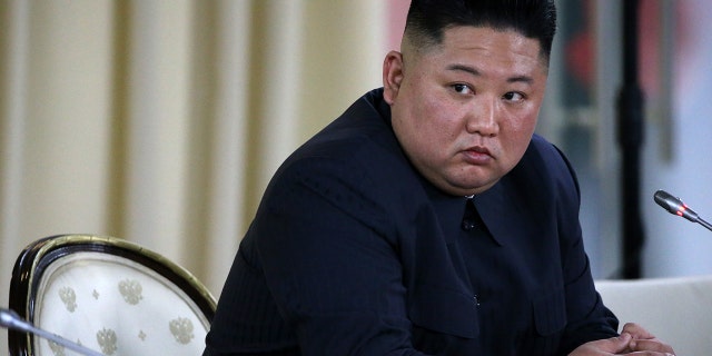 North Korean Leader Kim Jong-un speaks during the Russia - North Korea Summit on April 25, 2019 in Vladivostok, Russia. North Korean Leader Kim Jong-un is visiting Russia for the first time. (Photo by Mikhail Svetlov/Getty Images)