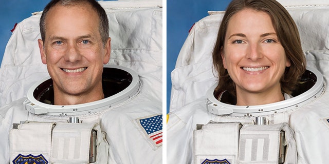 NASA astronauts Thomas Marshburn and Kayla Barron were slated to perform a spacewalk to replace a faulty antenna system.
