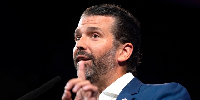 Donald Trump Jr. speaks during the Conservative Political Action Conference (CPAC) at the Hilton Anatole on July 9, 2021, in Dallas, Texas. 