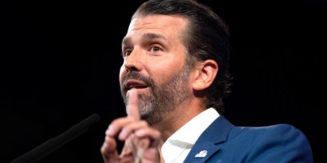 Donald Trump Jr. speaks during the Conservative Political Action Conference (CPAC) on July 9, 2021, in Dallas, Texas.