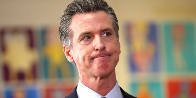 Gov. Gavin Newsom speaks during a news conference after meeting with students at James Denman Middle School on Oct. 1, 2021, in San Francisco.