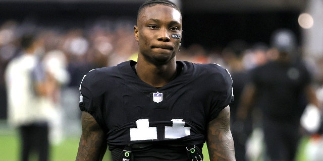 LAS VEGAS, NEVADA - OCTOBER 10: Wide receiver Henry Ruggs III #11 of the Las Vegas Raiders walks off the field after the team's 20-9 loss to the Chicago Bears at Allegiant Stadium on October 10, 2021 in Las Vegas, Nevada. (Photo by Ethan Miller/Getty Images)