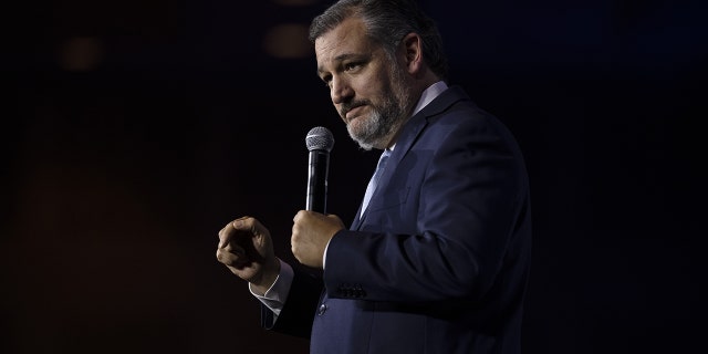 Senator Ted Cruz, a Republican from Texas, speaks during the Republican Jewish Coalition (RJC) Annual Leadership Meeting in Las Vegas, Nevada, U.S., on Friday, Nov. 5, 2021. 