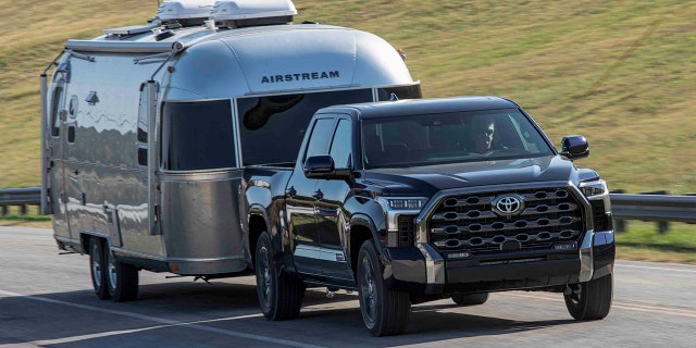 The Tundra offers a maximum towing capacity of 12,000 pounds.