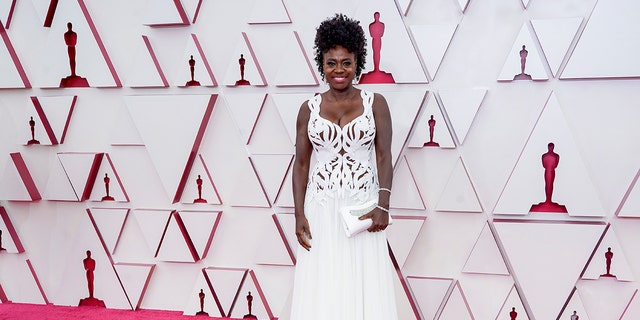 Viola Davis attends the 93rd Annual Academy Awards at Union Station on April 25, 2021 in Los Angeles, California. The actress documented Julius Jones' case in "The Last Defense."