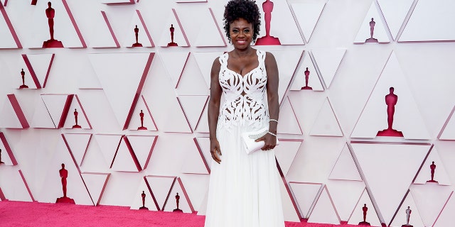 Viola Davis attends the 93rd Annual Academy Awards at Union Station on April 25, 2021 in Los Angeles, California. The actress documented Julius Jones' case in "The Last Defense."