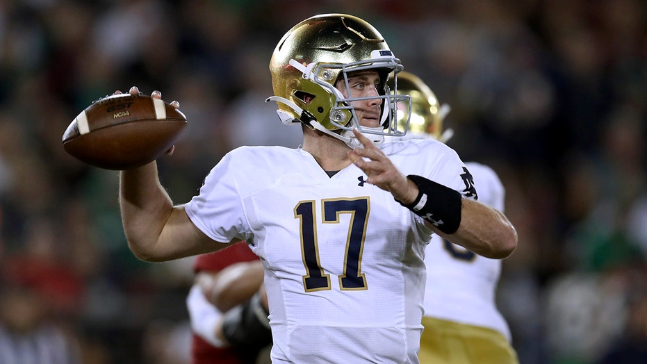 no 5 notre dame beats stanford 45 14 awaits playoff fate fox news