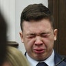 KENOSHA, WISCONSIN - NOVEMBER 10: Kyle Rittenhouse becomes emotional describing events leading up to the shooting of Joseph Rosenbaum as he testifies during his trial at the Kenosha County Courthouse on November 10, 2021 in Kenosha, Wisconsin. Rittenhouse shot three demonstrators, killing two of them, during a night of unrest that erupted in Kenosha after a police officer shot Jacob Blake seven times in the back while police attempted to arrest him in August 2020. Rittenhouse, from Antioch, Illinois, was 17 at the time of the shooting and armed with an assault rifle. He faces counts of felony homicide and felony attempted homicide. (Photo by Mark Hertzberg-Pool/Getty Images)