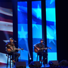 Singer-songwriters Tyler Farr and Heath Sanders perform at the 2021 Patriot Awards 